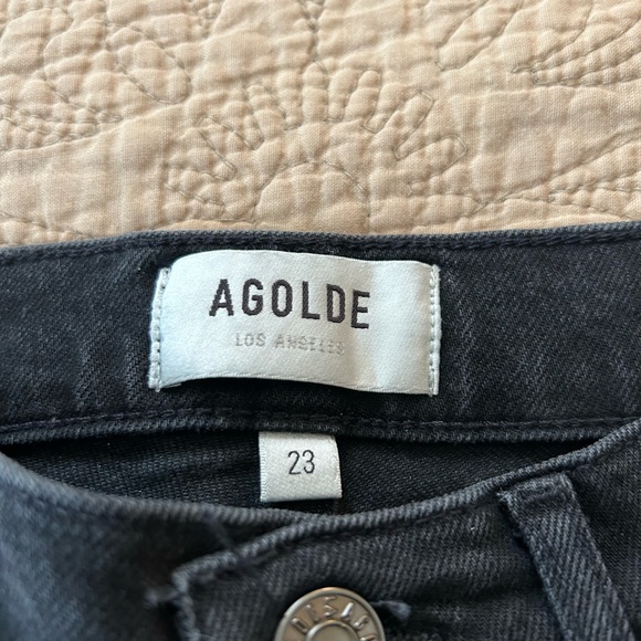 AGOLDE NICO high rise slim fit size 23 black jeans in excellent condition! - Picture 3 of 7